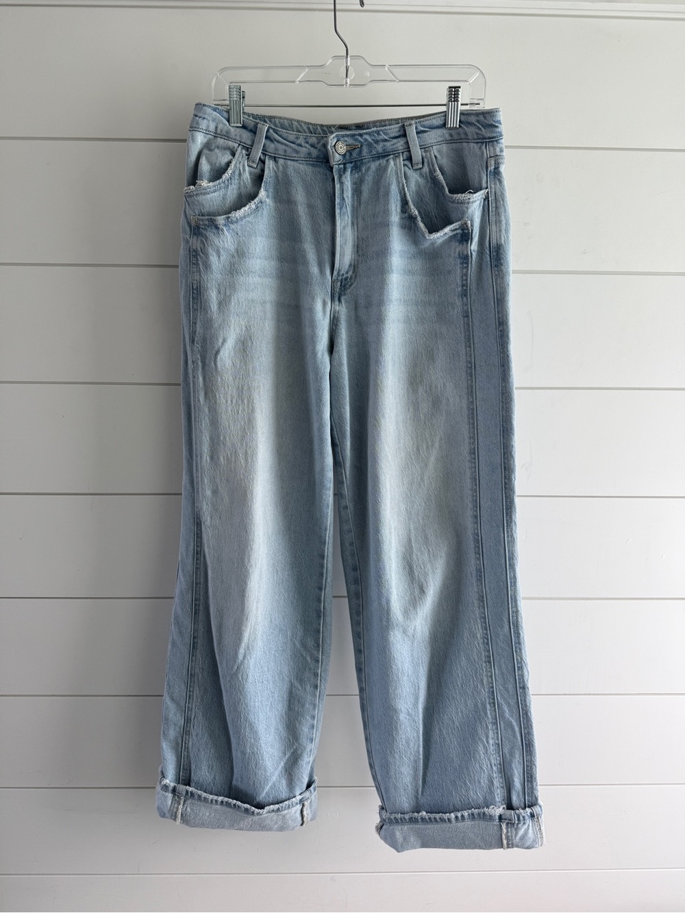 Vervet Light Blue Wide Leg Jeans - Classic Flare Style, Size 29
